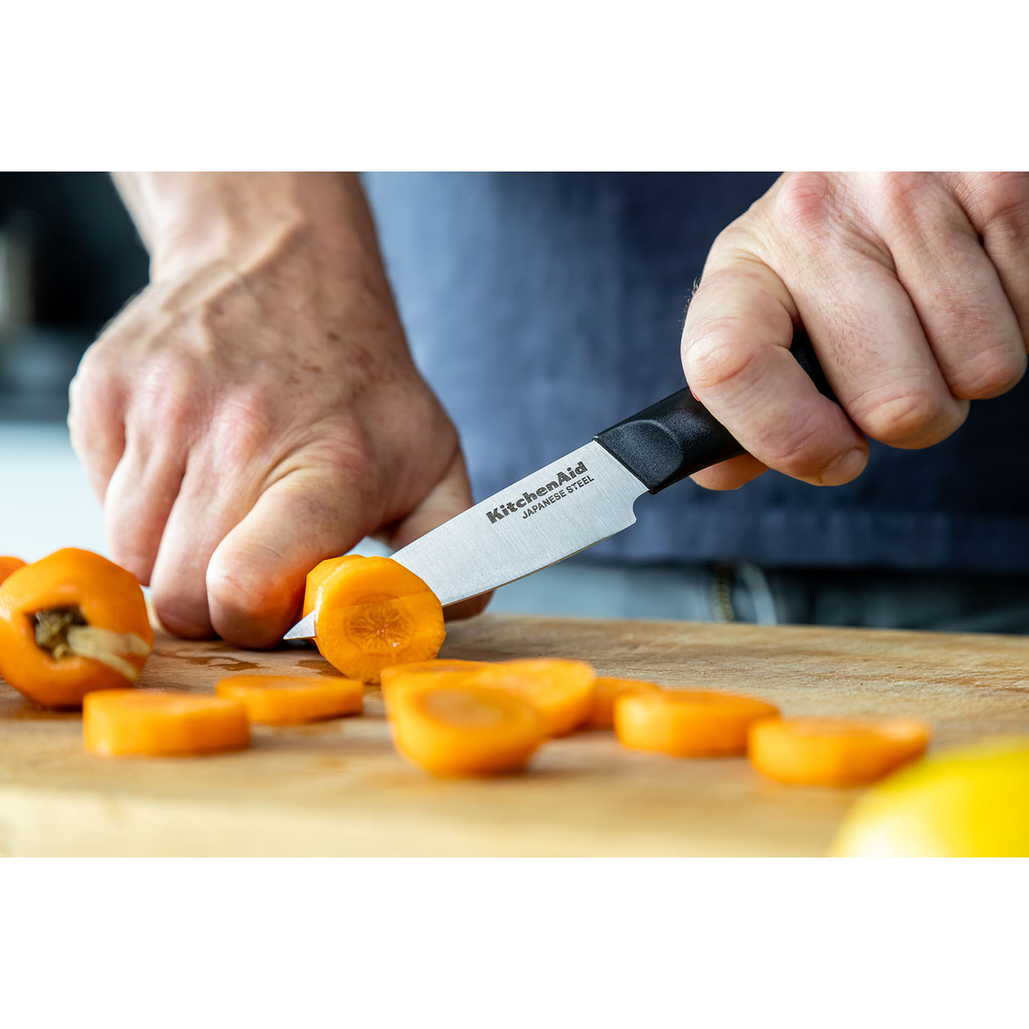 Pack of 3 Kitchen Aid Knife Set - Black Image 2