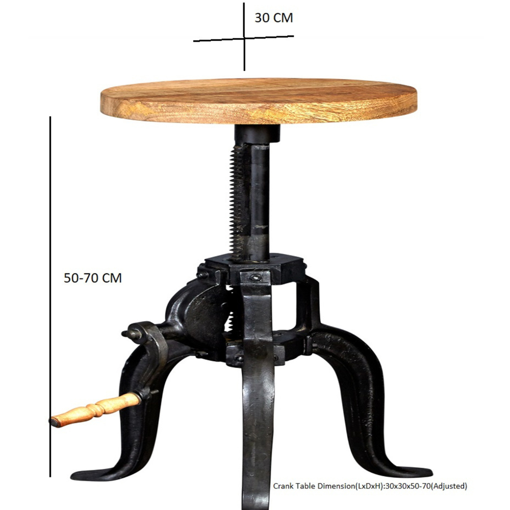 Brooklyn Carnaby Industrial Small Crank Table Image 5