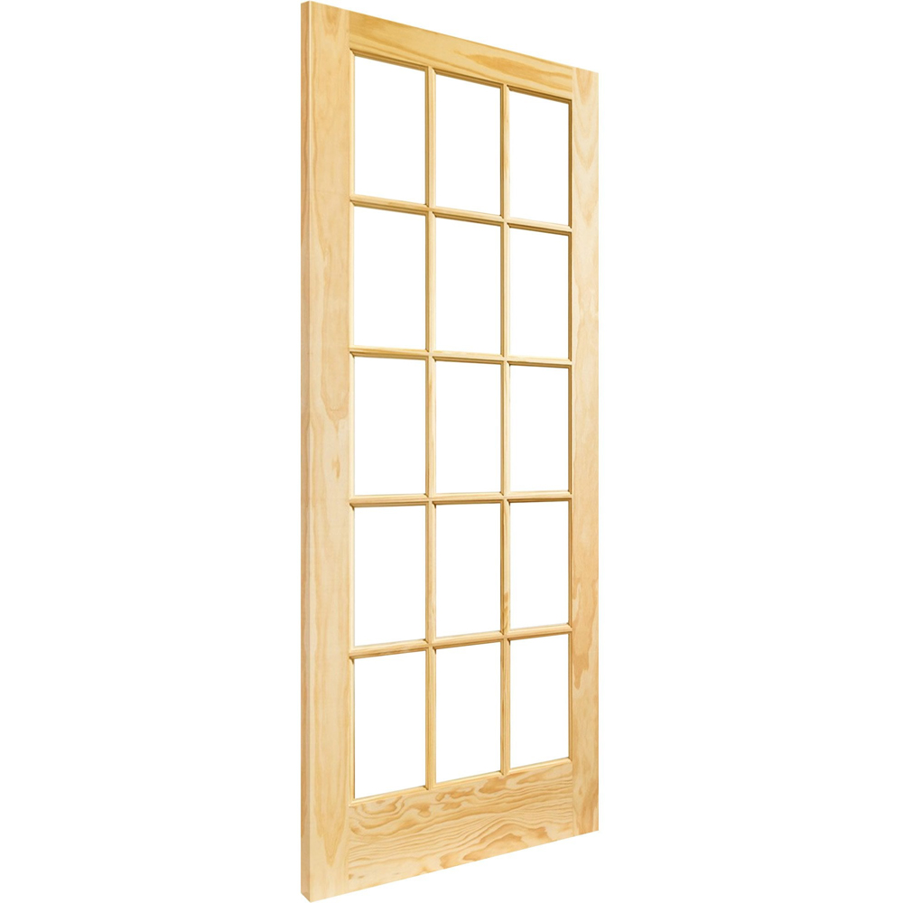 SA Clear Pine 15 Clear Glass Internal Door 1981 x 838 x 35mm Image 3