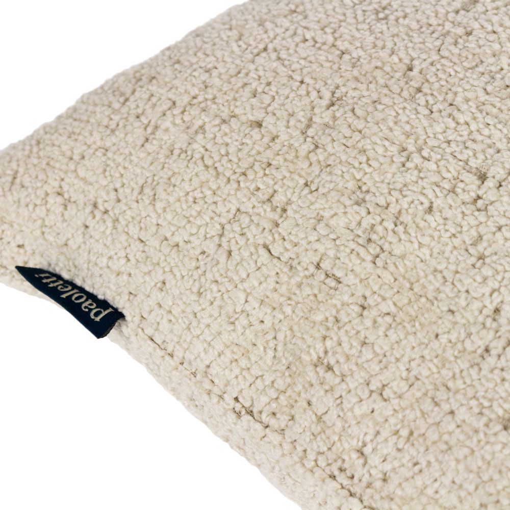 Paoletti Nellim Natural Square Boucle Cushion Image 3