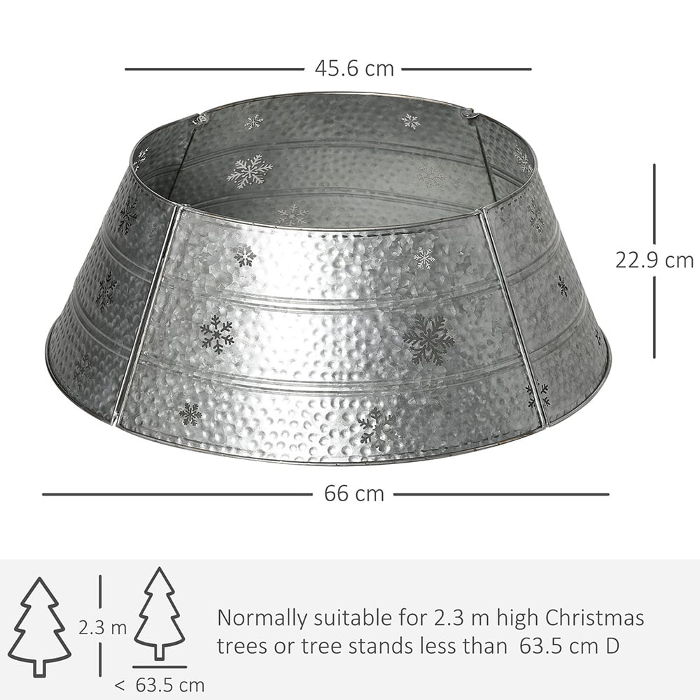 Everglow Silver Hollow Snowflake Pattern Christmas Tree Collar 66cm Image 7