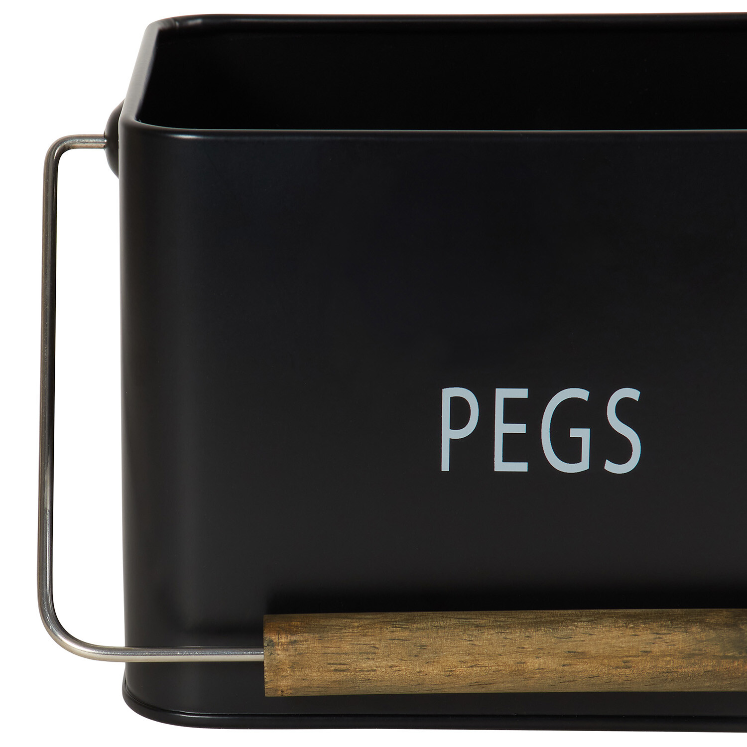 Malmo Peg Holder with Dark Wood Handle - Black Image 4