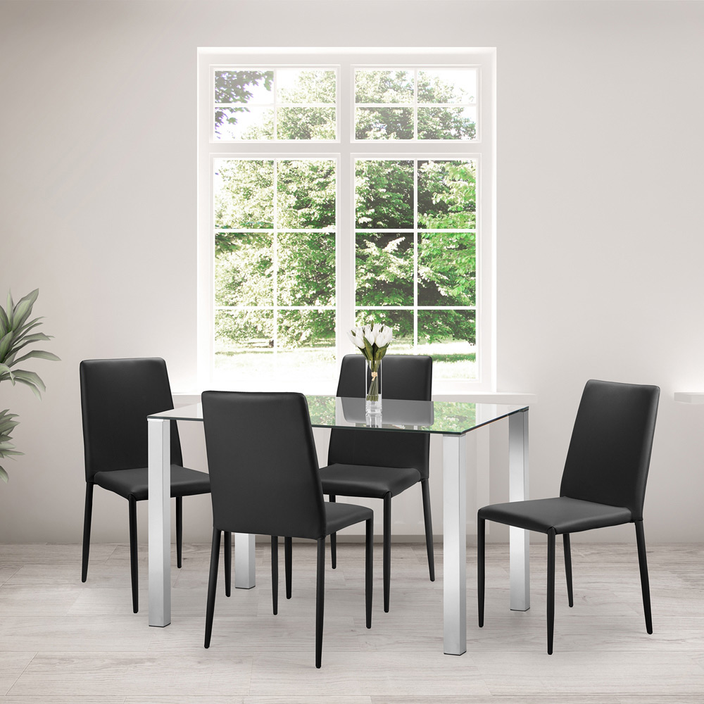 Julian Bowen Set of 2 Black Jazz Dining Chairs Image 7