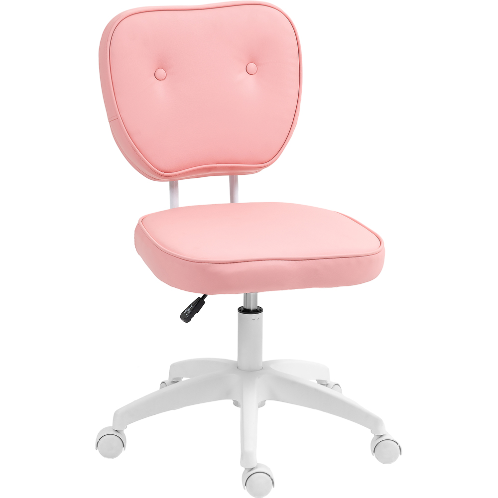 Portland Pink Armless Vanity Chair with Adjustable Height Image 2