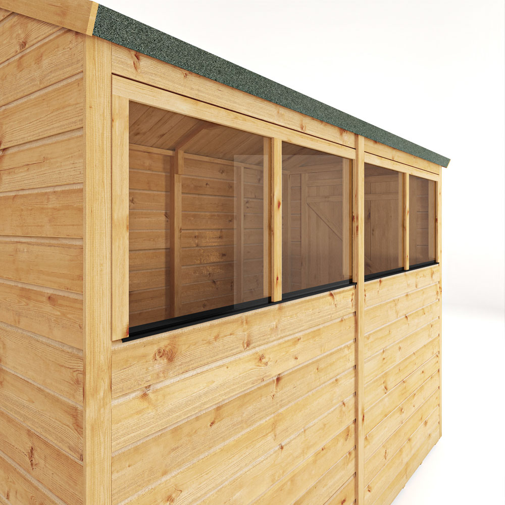 Mercia Woodsman 8 x 4ft Shiplap Glass Apex Shed Image 5