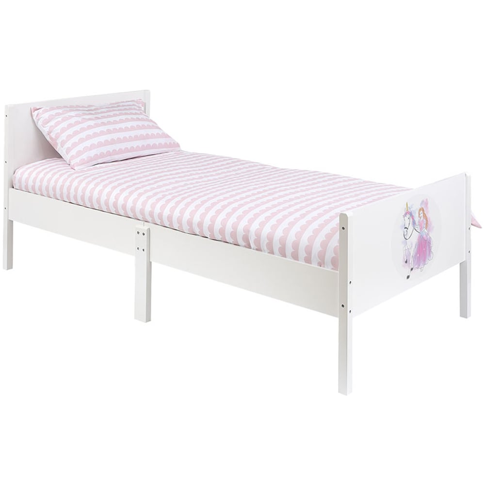 Liberty House Toys Single White Princess and Unicorn Kids Bed Image 2