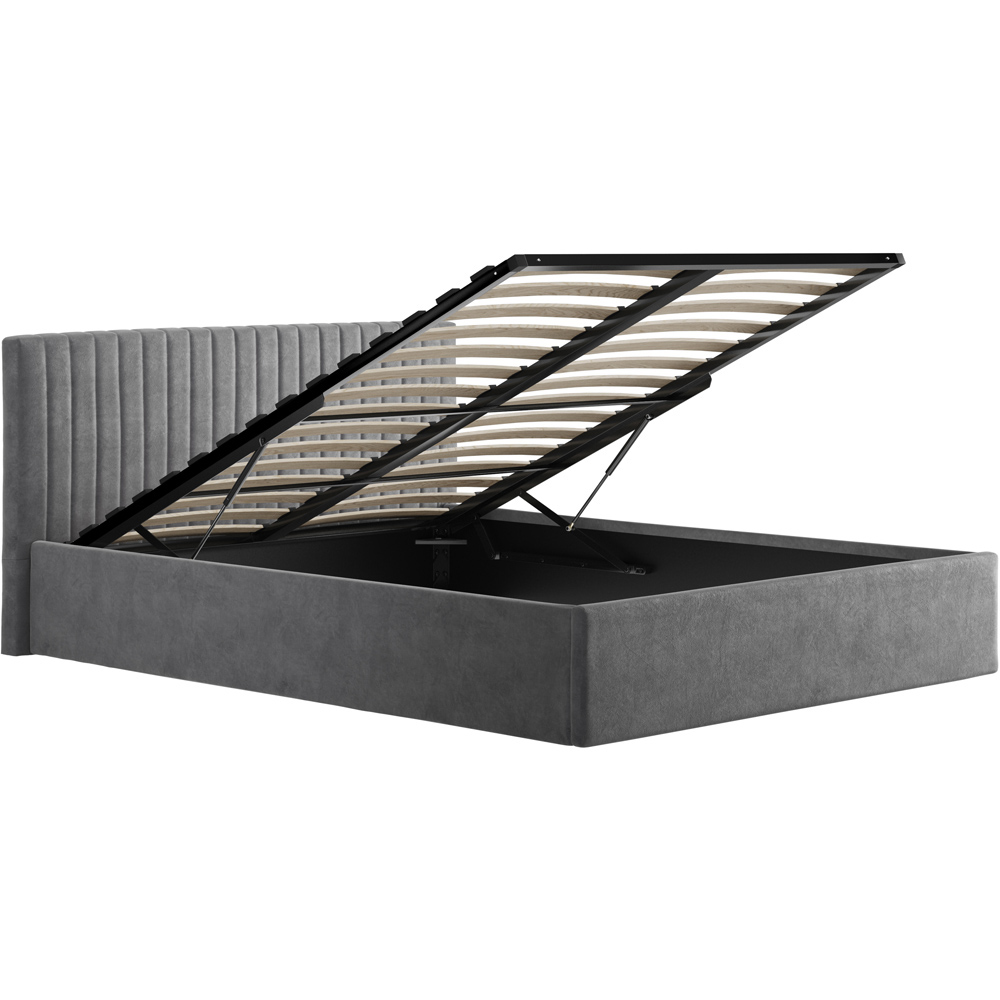 LPD Furniture Berlin Double Silver Bed Frame Image 4