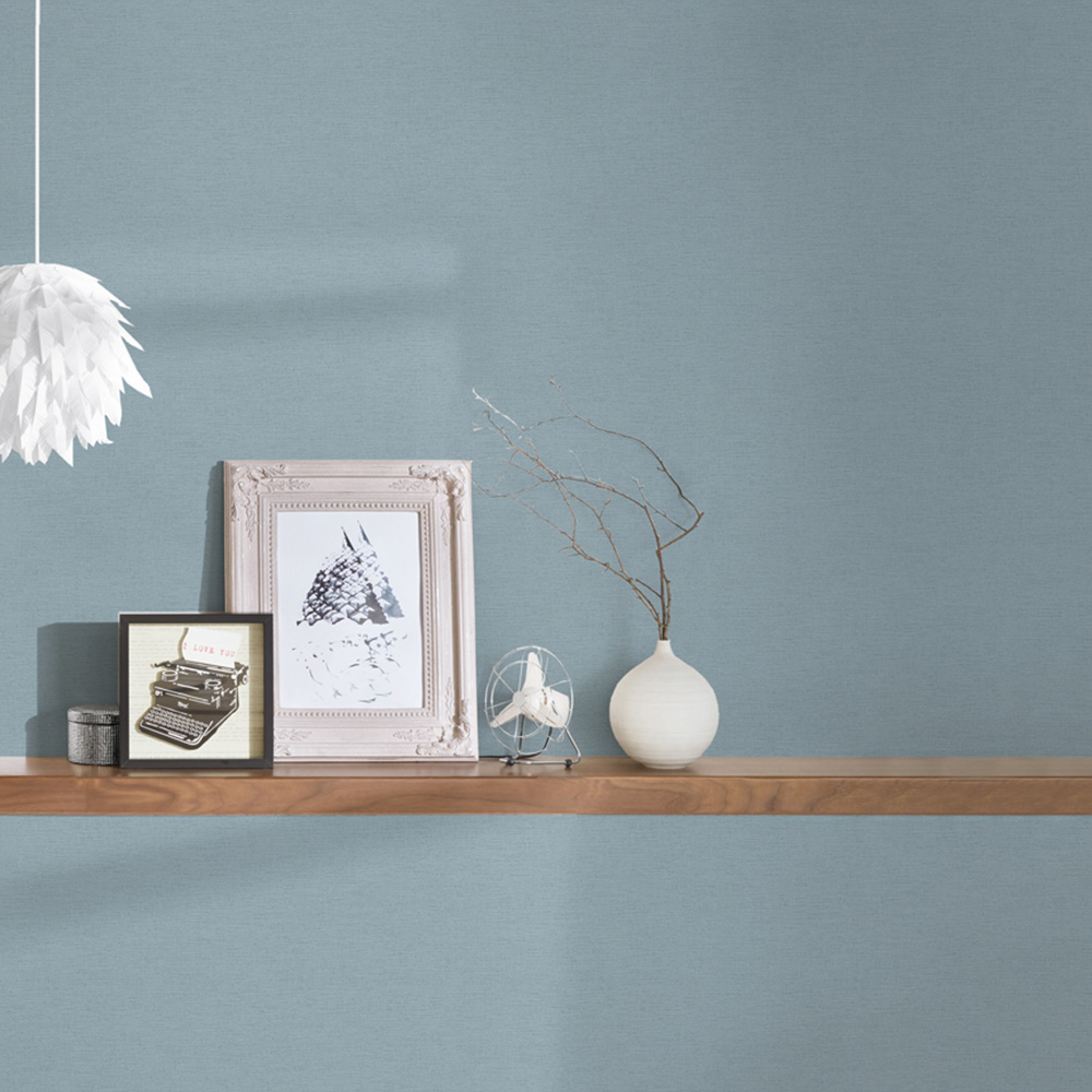 A.S Creation Texture Blue Non-Woven Wallpaper Image 2