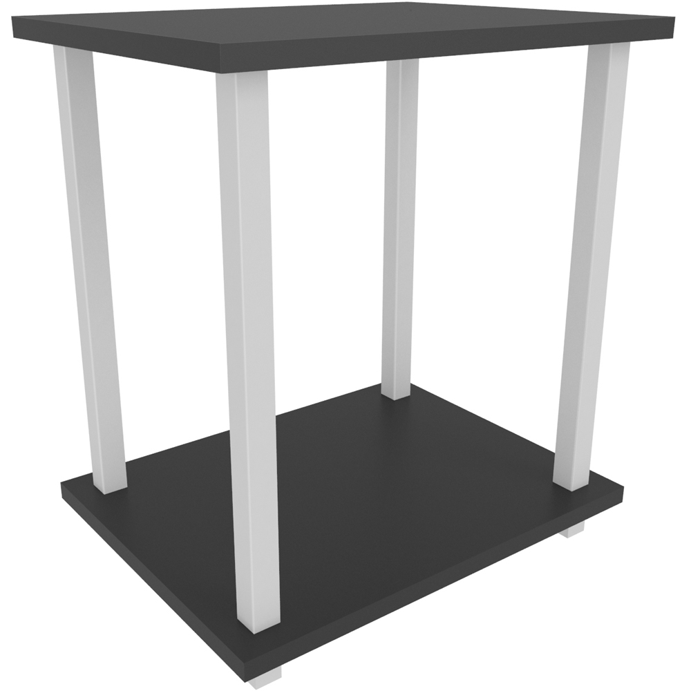 Decorotika Gurnee White and Anthracite Side Table Image 2