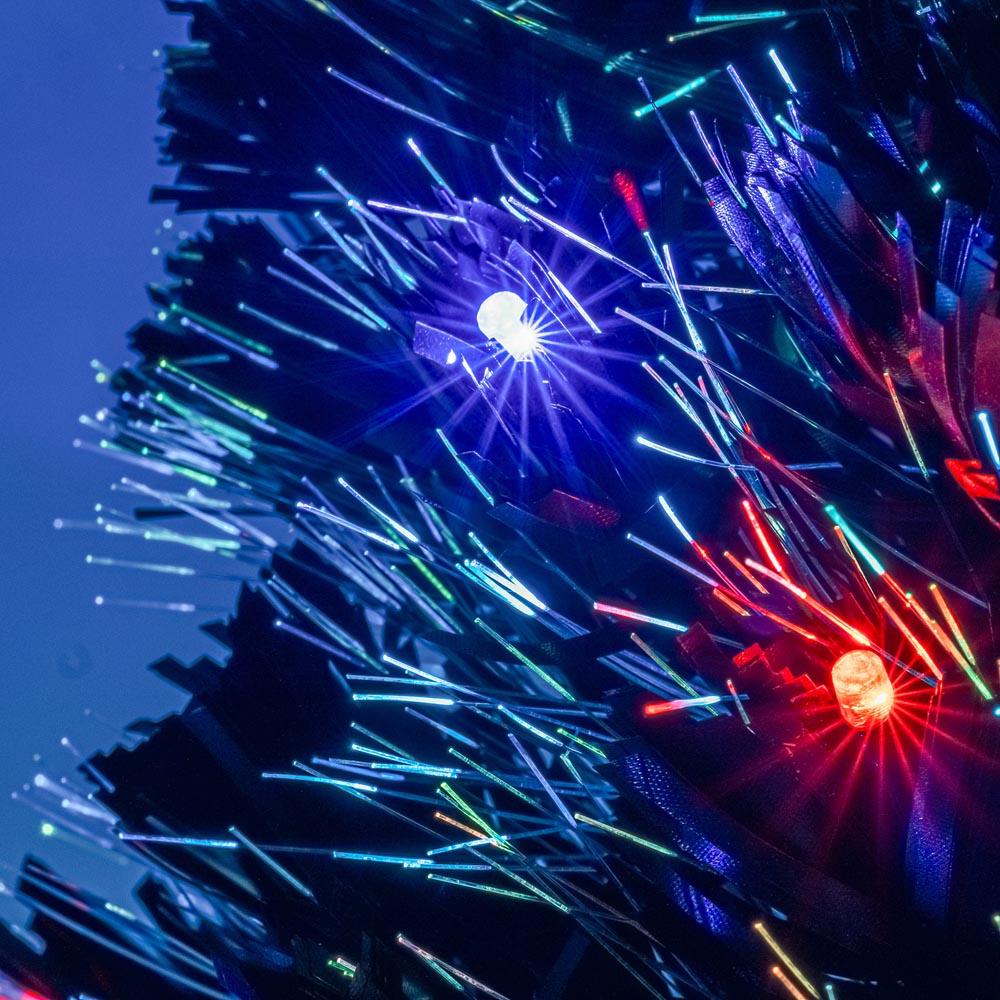 The Christmas Centre 50 Multicolour LED Black Fibre Optic Artificial Xmas Tree 5ft Image 7