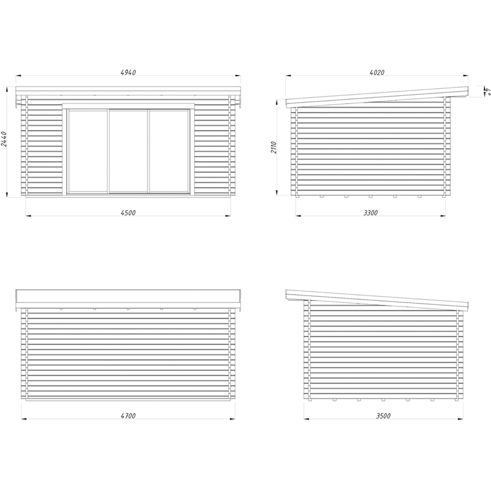 Palmako Lea 1 v2 10.8 x 14.7ft Apex Summerhouse Image 8
