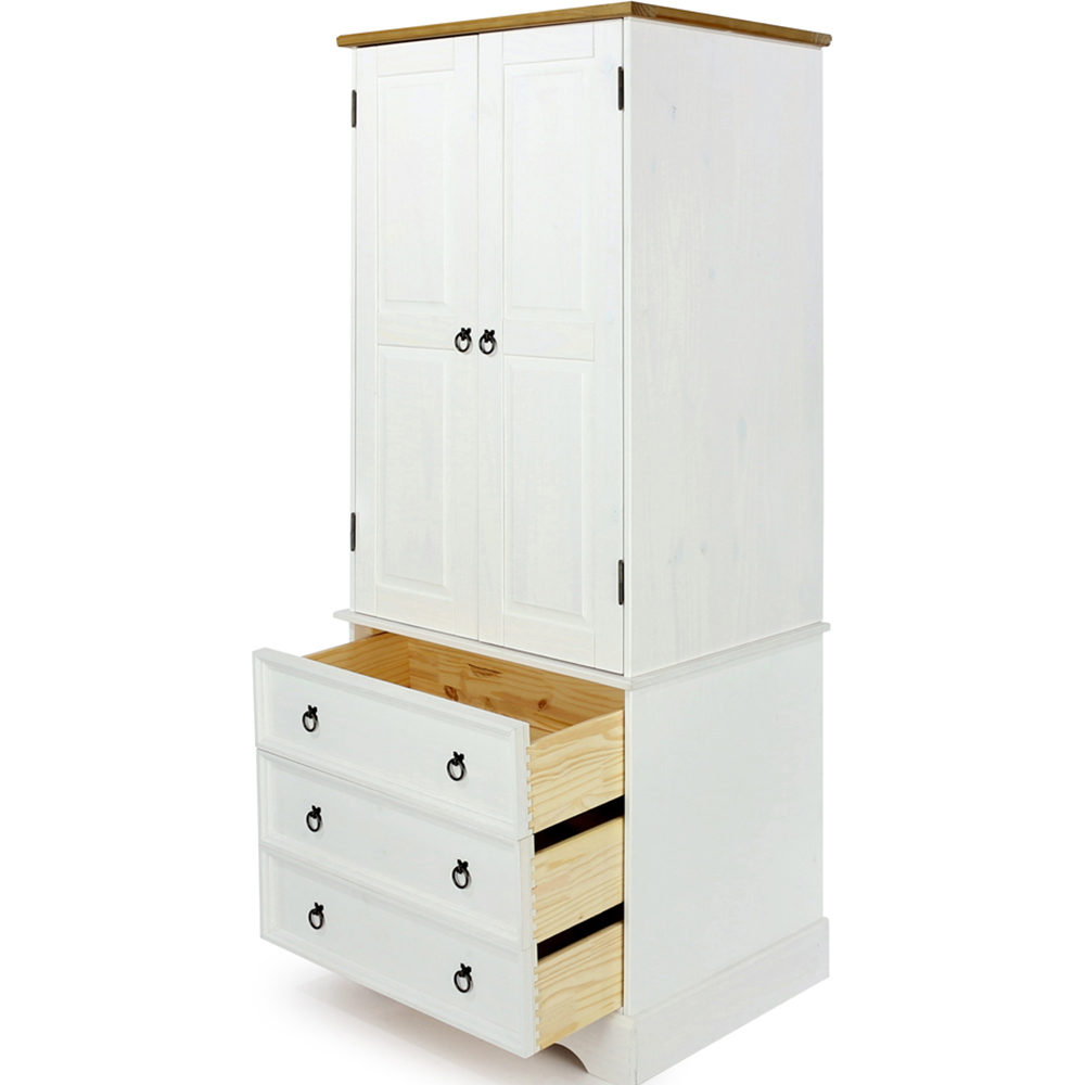 Core Products Corona 2 Door 3 Drawer White Wardrobe Image 4
