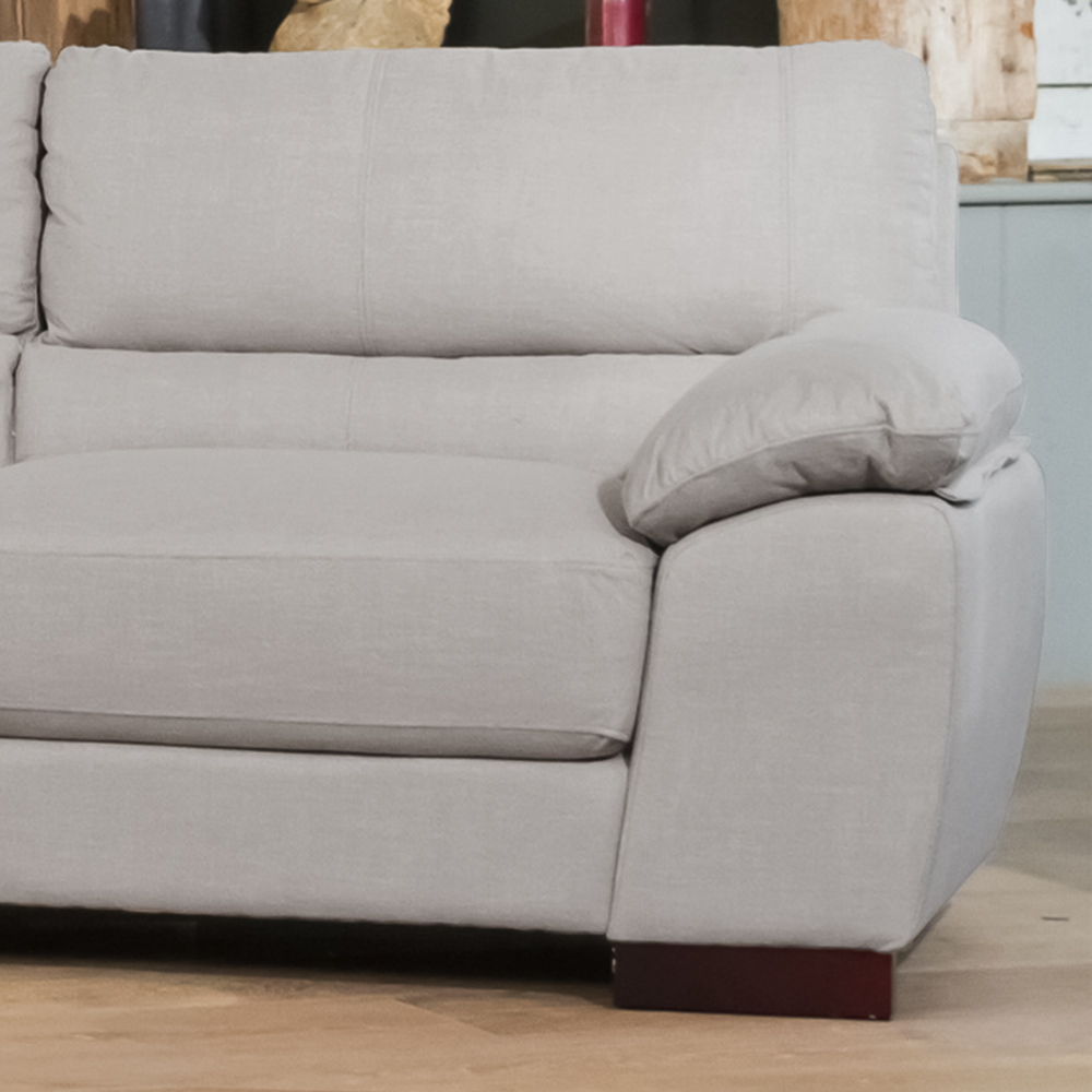 Westbrook 3 Seater Smoke Textured Fabric Sofa Image 2