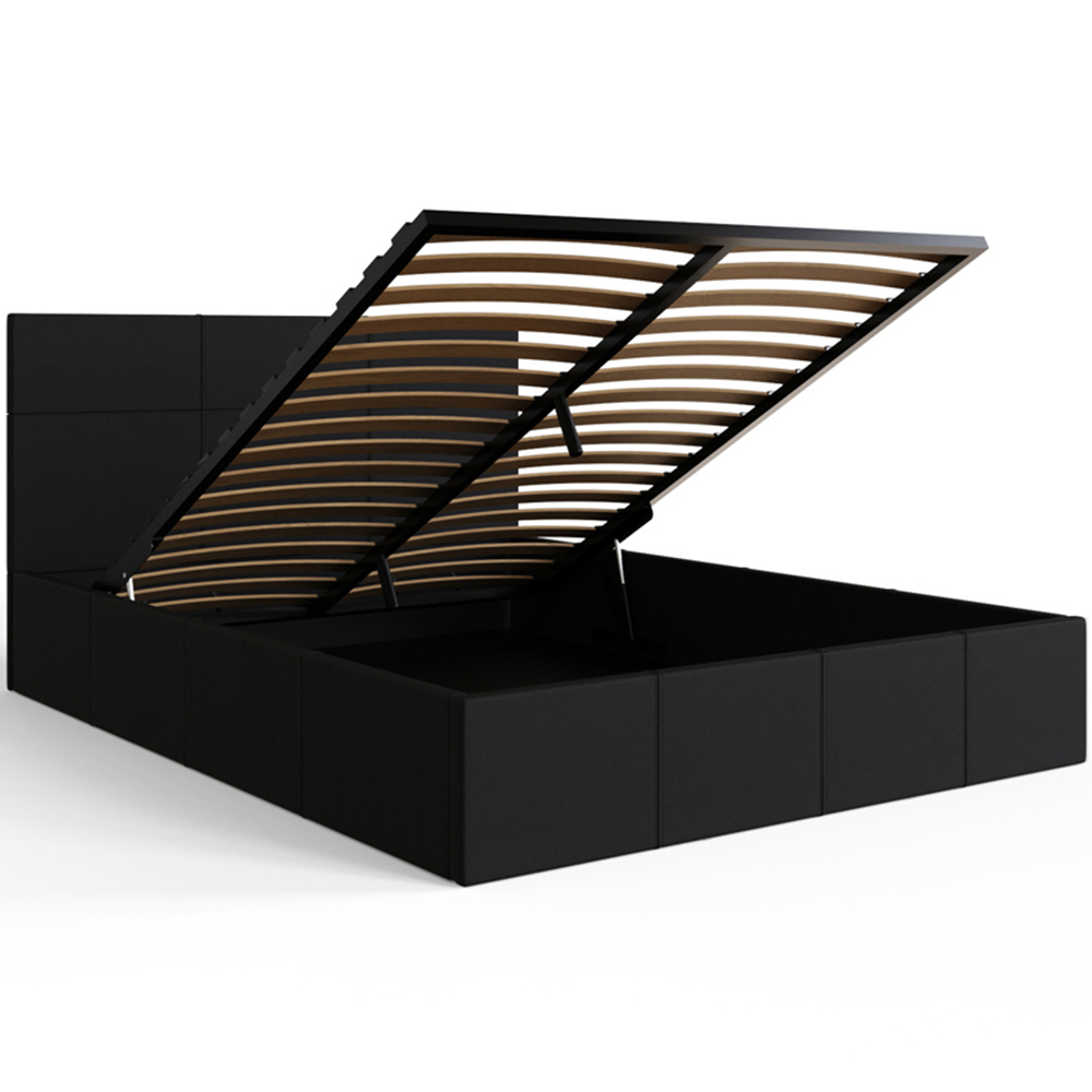 GFW King Size Black End Lift Ottoman Bed Image 5