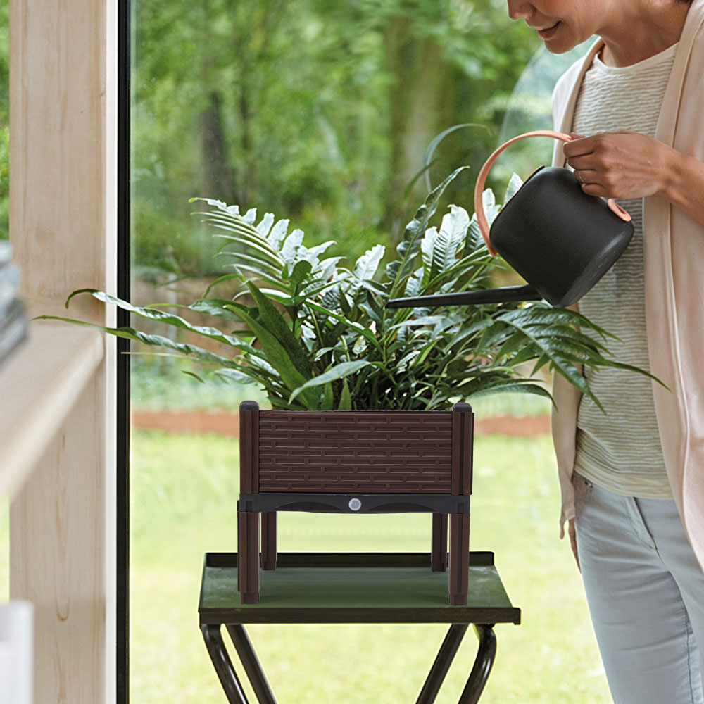 Living and Home Plastic Raised Garden Bed Planter Box 40 x 40 x 33cm Image 2