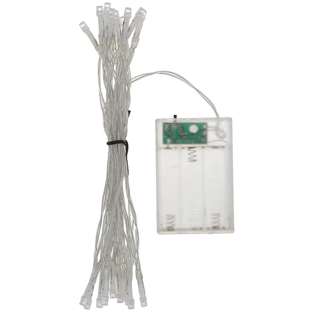 Living and Home Mini Frosted Artificial Christmas Tree with LED String Lights 1.8ft Image 6