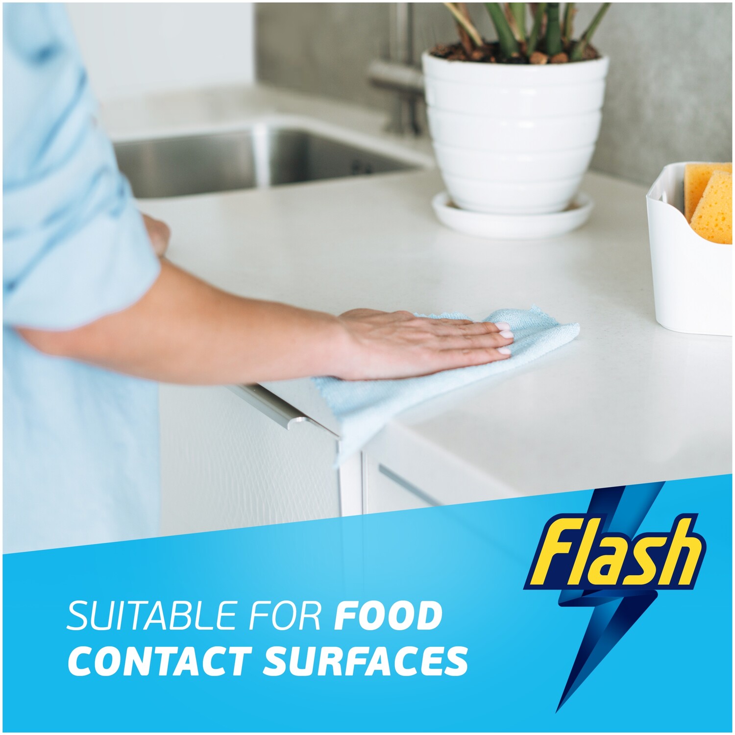 Flash Spray Wipe Done Kitchen - Crisp Lemon Image 2