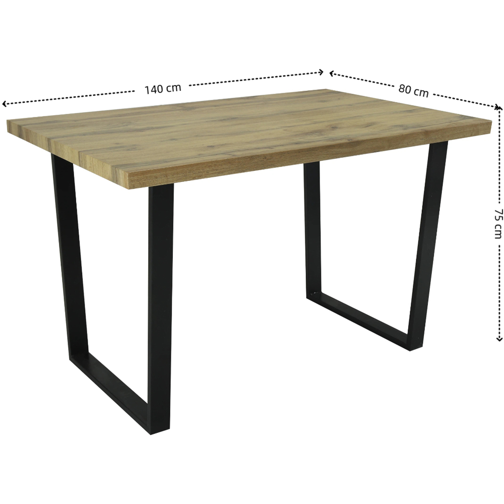 Indoor Living Colorado Amelia 4 Seater Dining Table Black and Natural Image 10