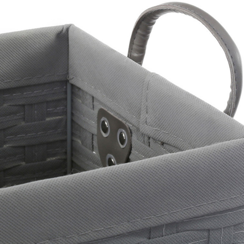 Premier Housewares Lida Grey Rectangular Storage Basket 3 Pack Image 5