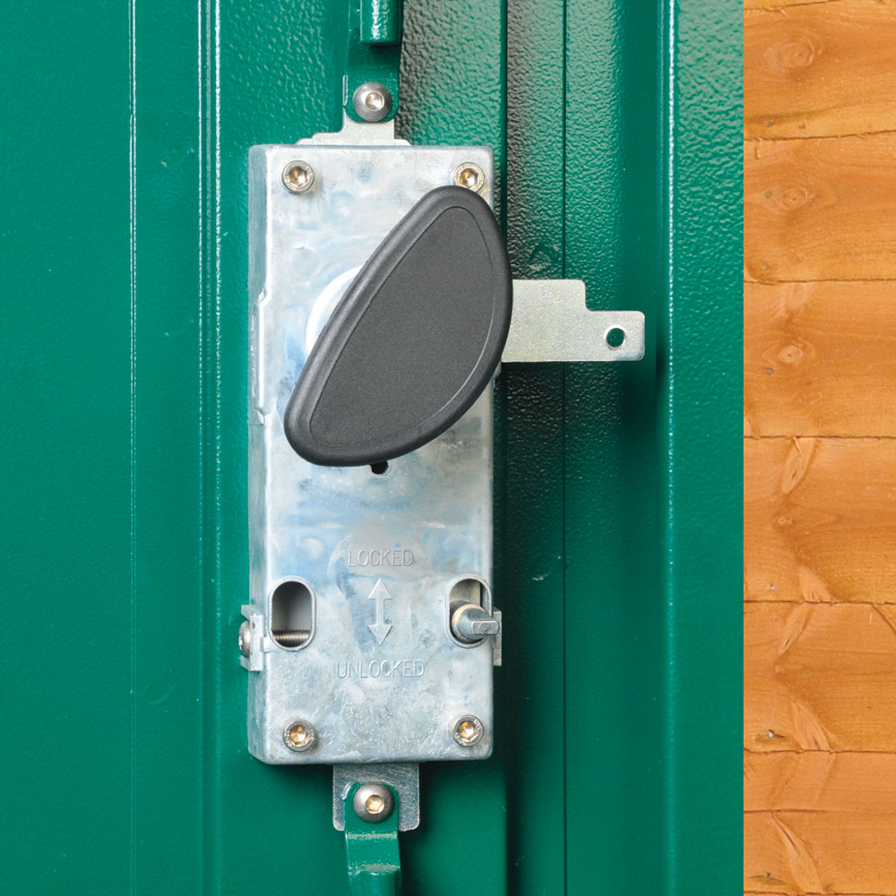 Asgard Addition 6 x 3ft Double Door Green Caravan Storage Shed Image 5