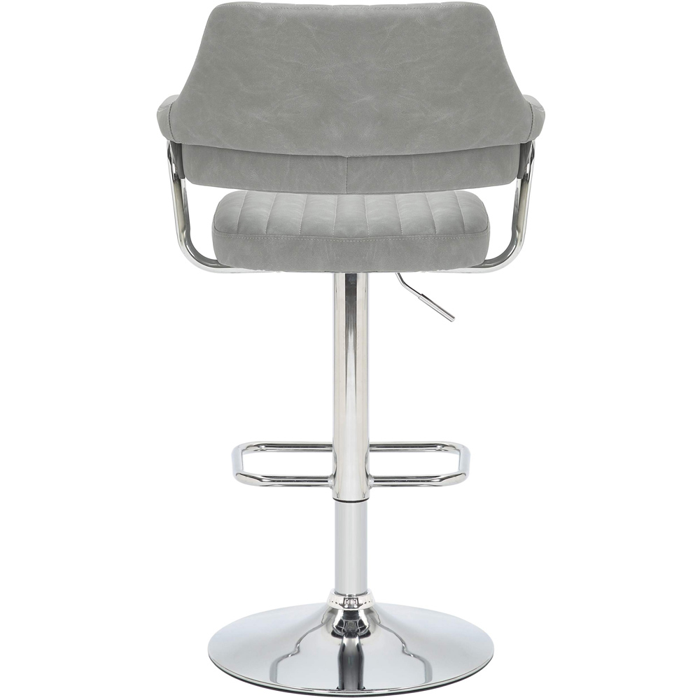 Shankar Cortez Grey Leather Light Bar Stool Set of 2 Image 6