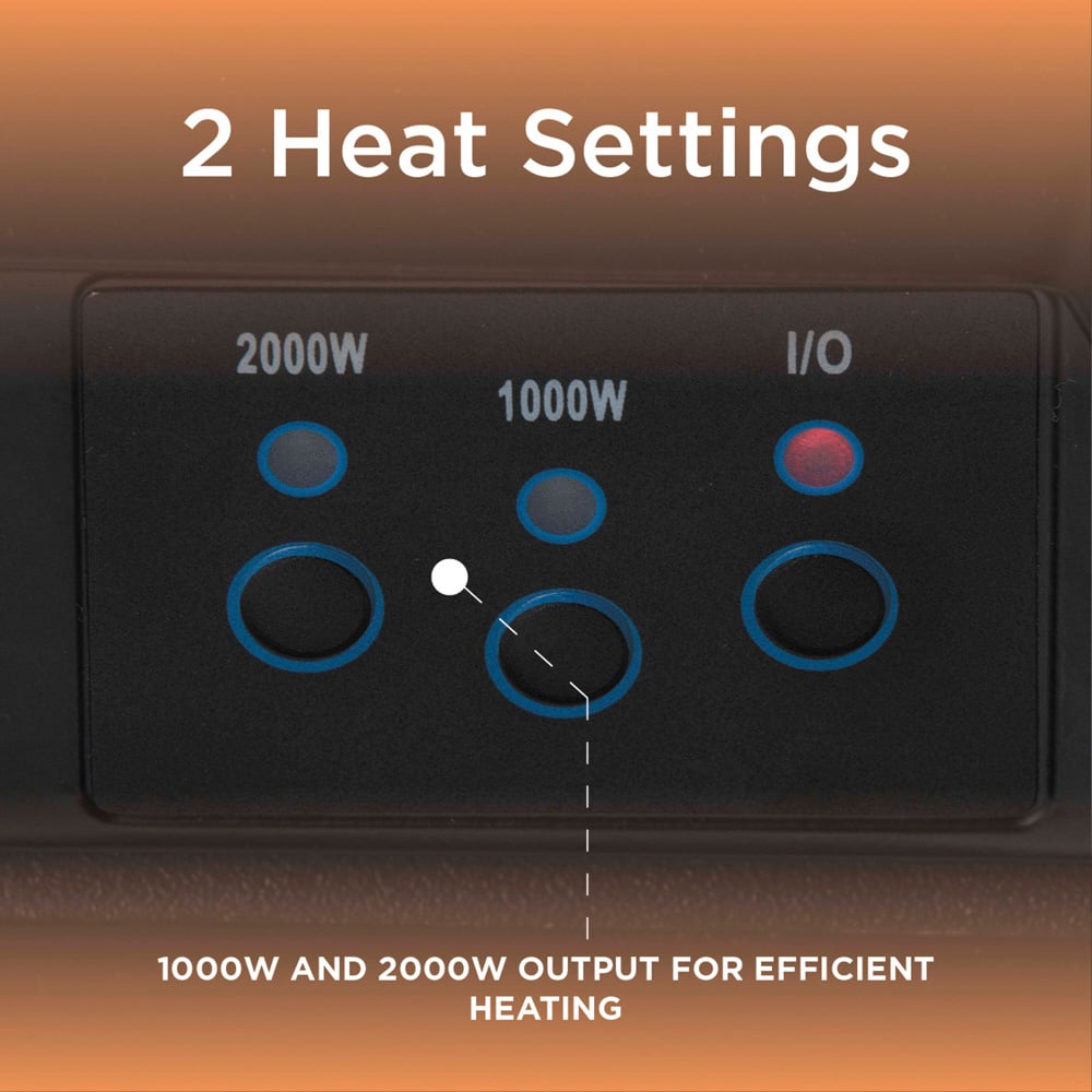 Warmlite Whitby Chrome Inset Electric Fire with Realistic Flame Effect 2000W 19 inch Image 3