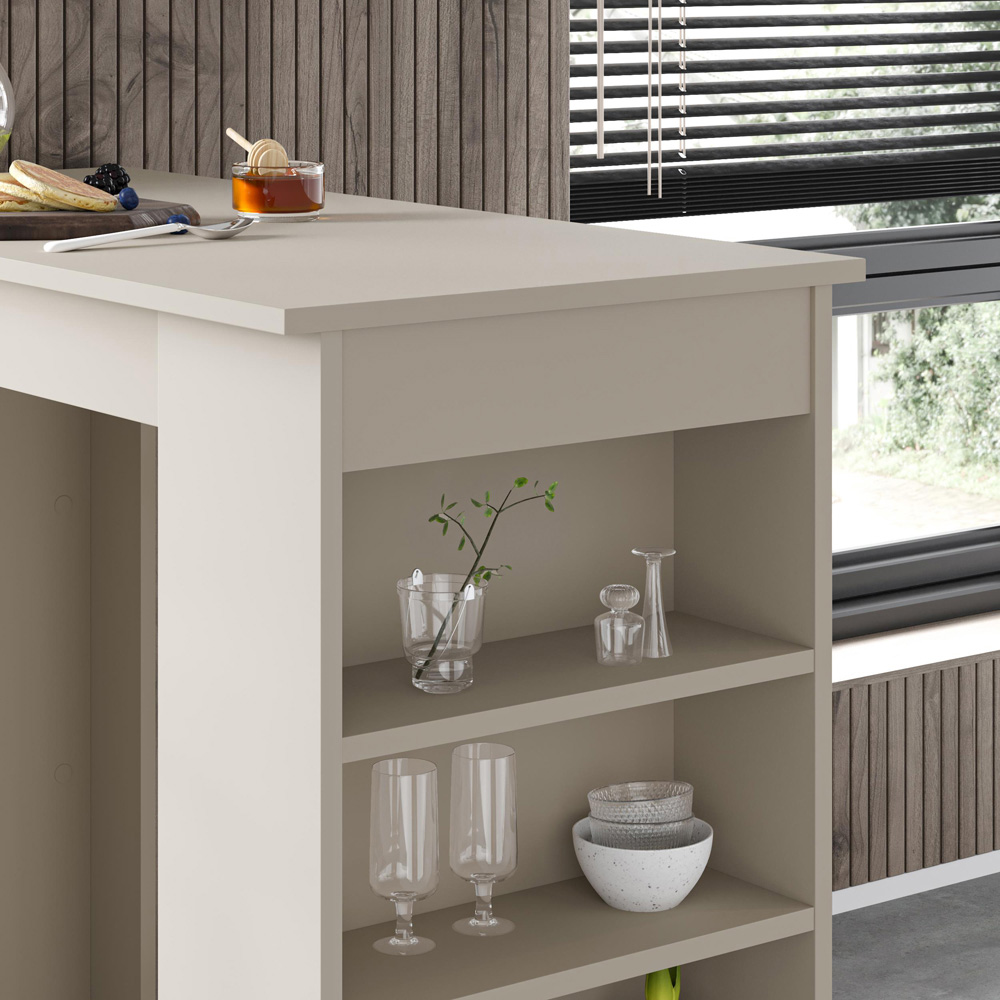 Decortie Swallow Sandstone Bar Table with Storage Shelves Image 3
