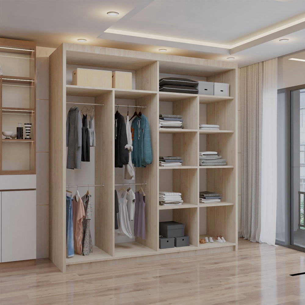 Sliding Wardrobes 4U 2 Sliding Door Oak Full Length Mirrored Wardrobe Image 2