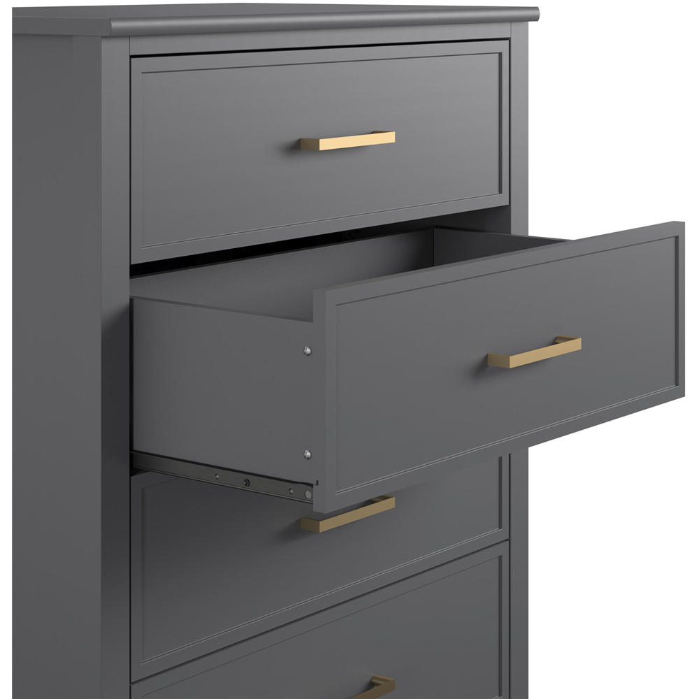 Dorel Home Westerleigh 4 Drawer Graphite Grey Dresser Image 4