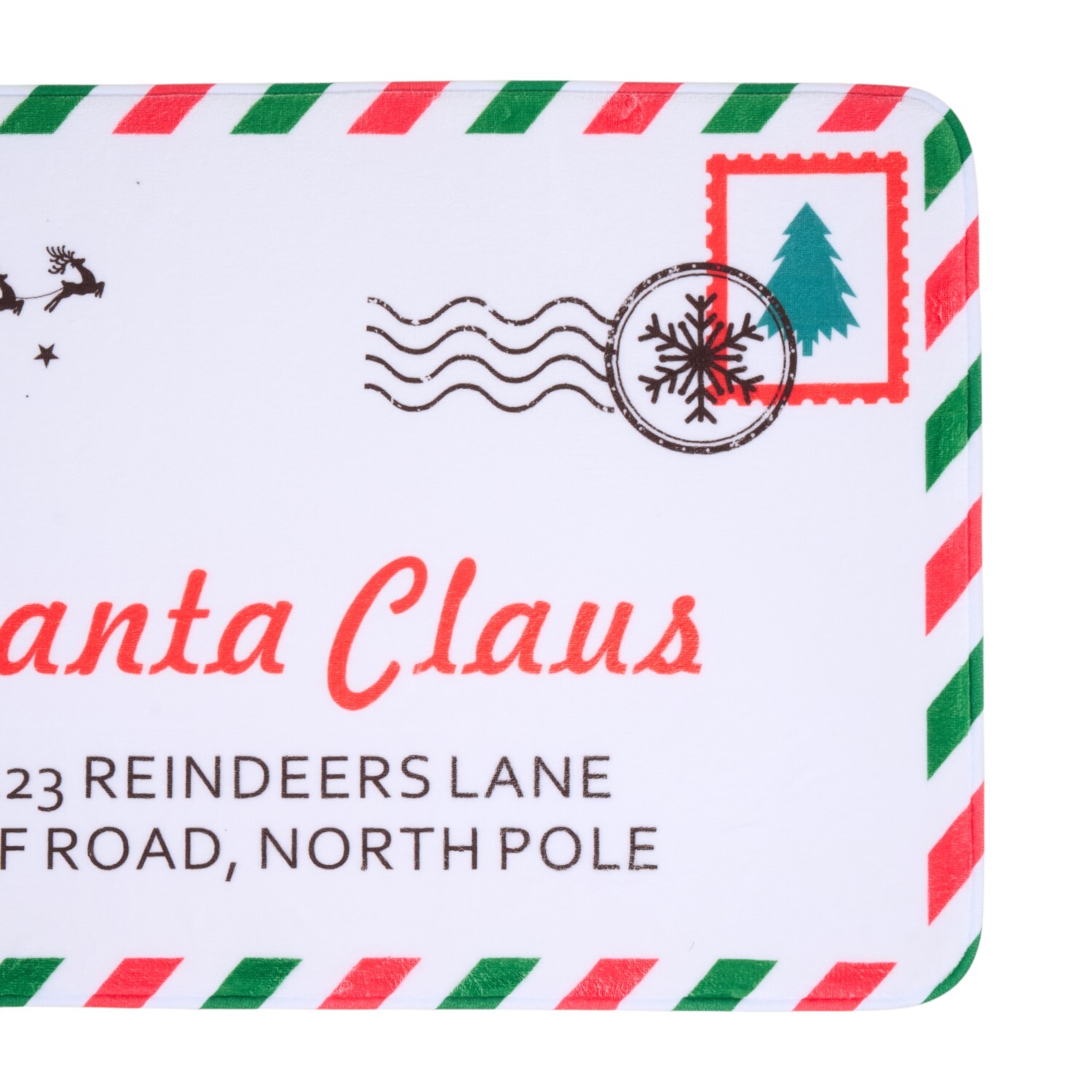Festive Letter to Santa Bath Mat White Image 2