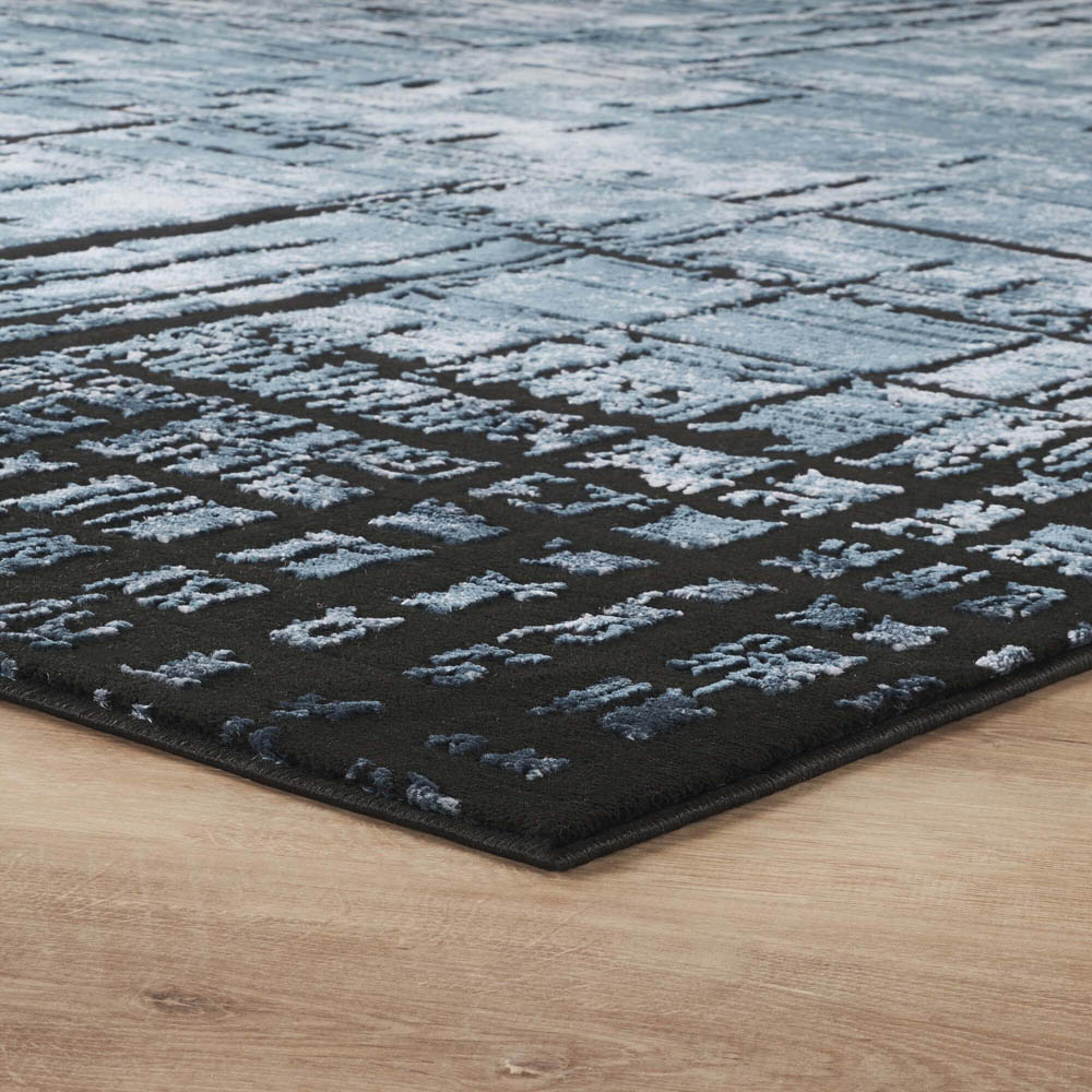 Desire Rugs Belgravia Metallic Sheen Nexus Design Navy Rug 160 x 230cm Image 3