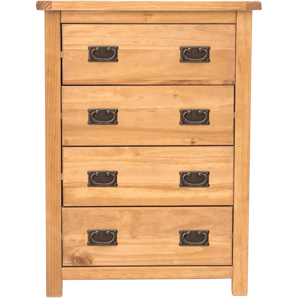 Cabinet Bits Lugo 4 Drawer Antique Wax Brass Drop Handle Chest of Drawers Image 2