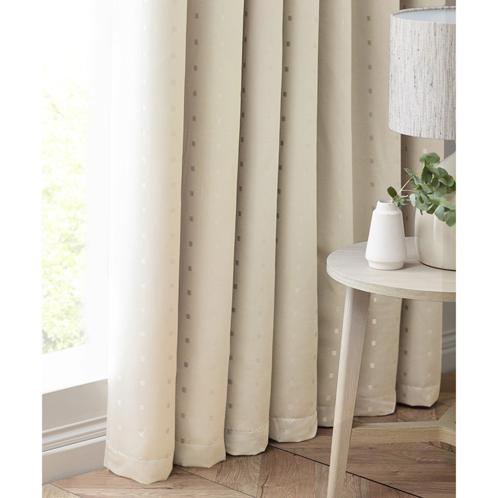 Alan Symonds Madison Cream Ring Top Curtain 168 x 183cm Image 3