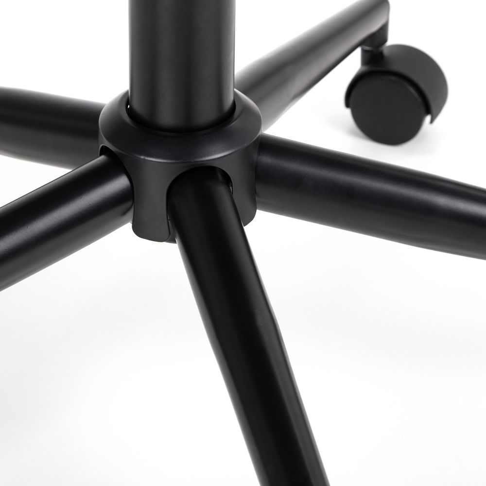 Julian Bowen Kahlo Grey and Black Velvet Swivel Office Chair Image 6