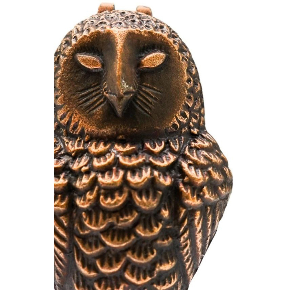 Ivyline Antique Copper Cast Iron Owl Door Knocker Image 2