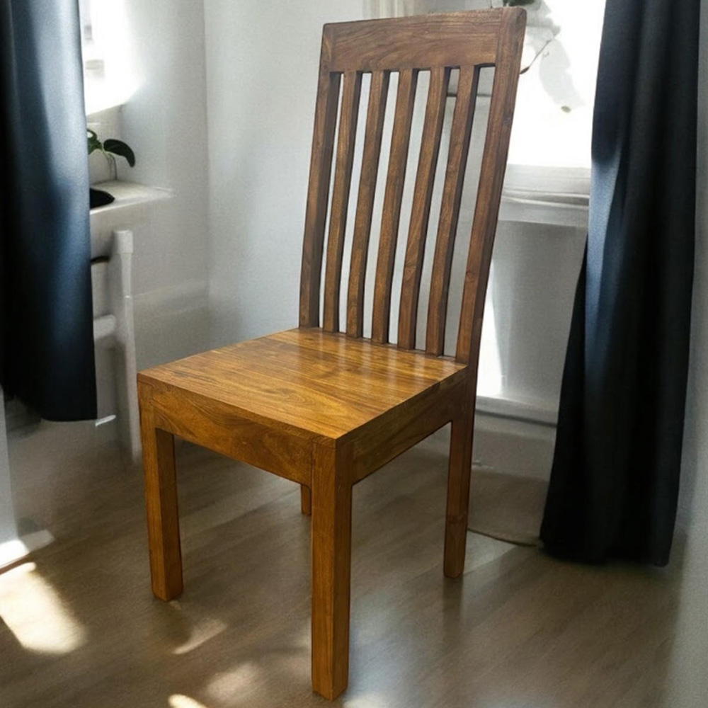 Acacia Home Brown Wooden Chair Image 1