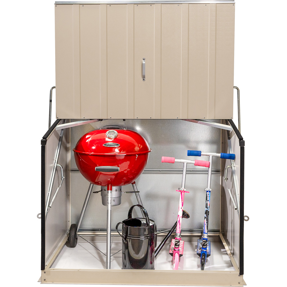 Trimetals Stowaway 5 x 3ft Cream Garden Storage Box Image 2