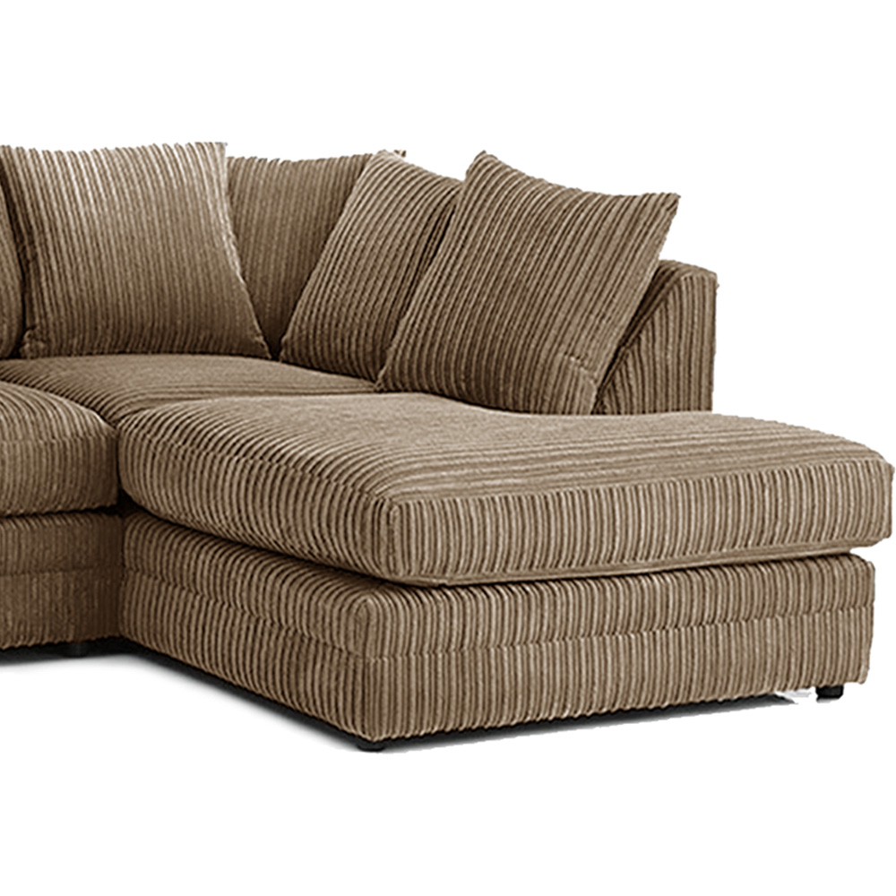 Portland Luxor 4 Seater Coffee Jumbo Cord Right Hand L Shape Corner Sofa Image 3