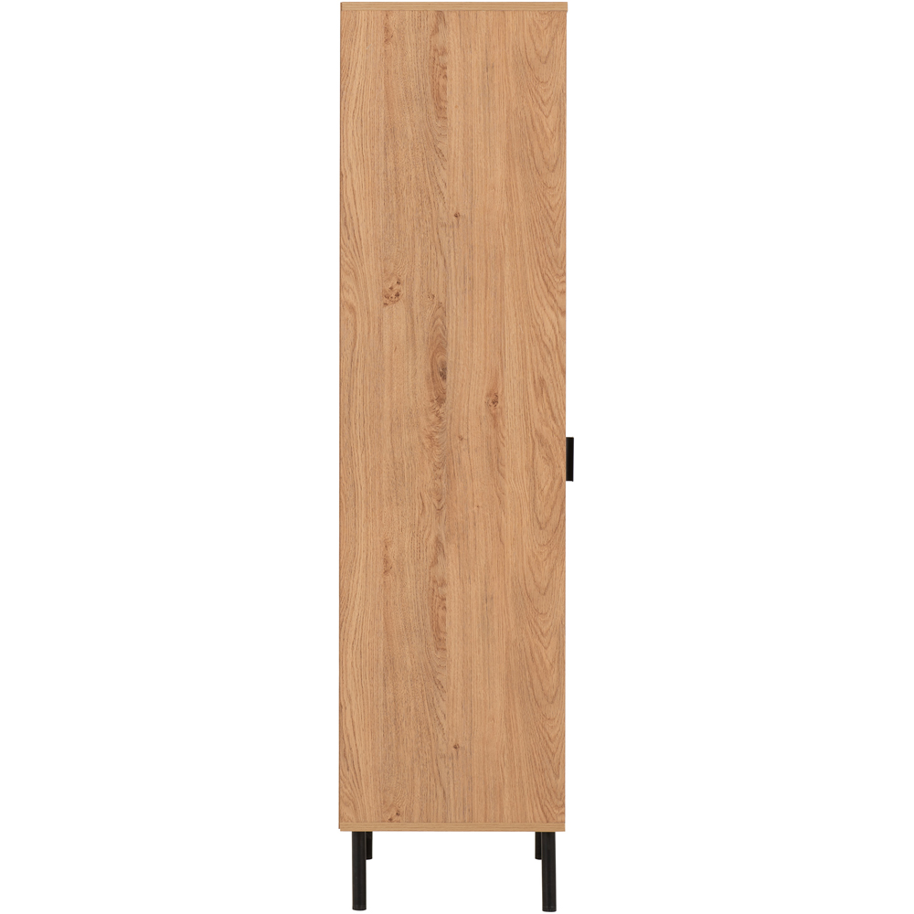 Seconique Leon Single Door 2 Shelf Medium Oak Effect Cabinet Image 5
