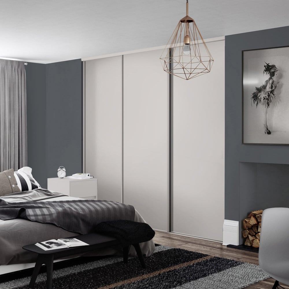 Spacepro Classic 3 Door Cashmere Panel Sliding Wardrobe Kit 1760mm Image 2