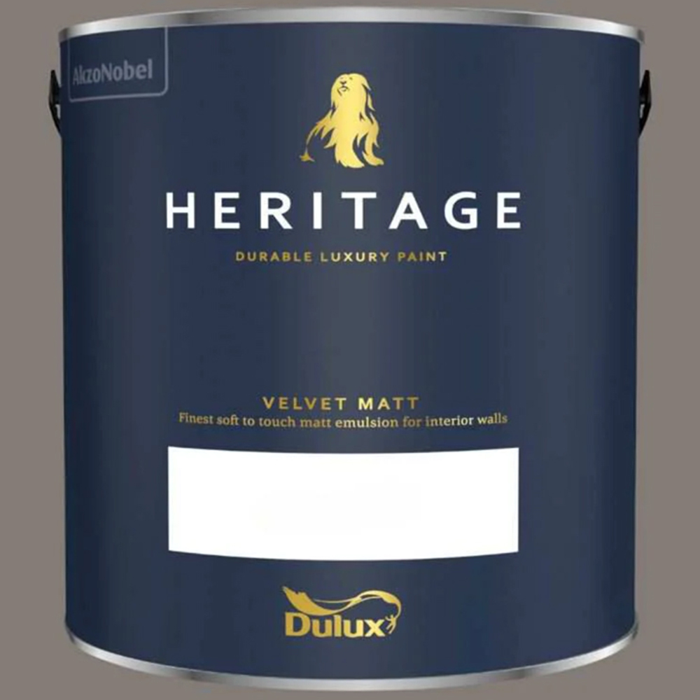 Dulux Heritage Walls and Ceilings Mud Lark Velvet Matt Emulsion Paint 2.5L Image 2