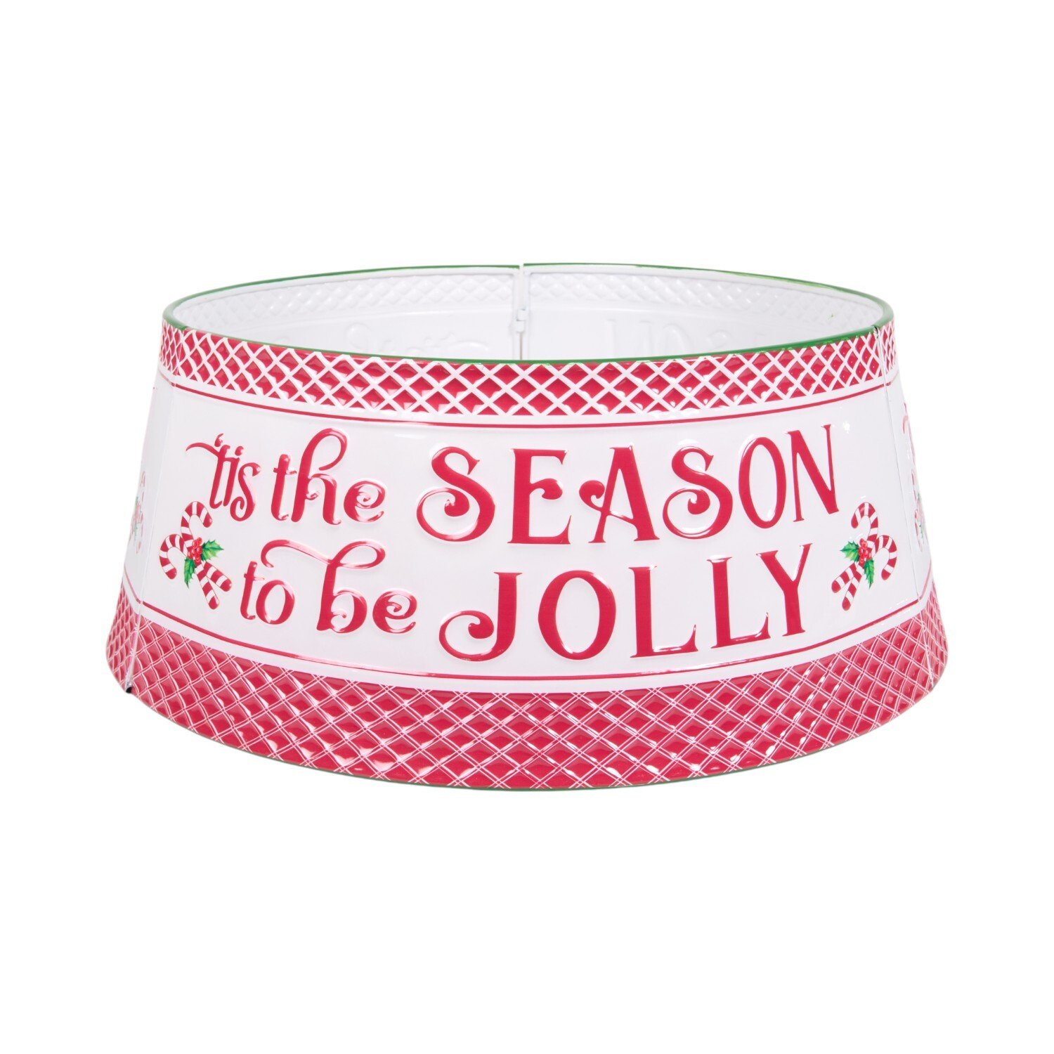 Tis The Season Metal Tree SkirtPink Image 1