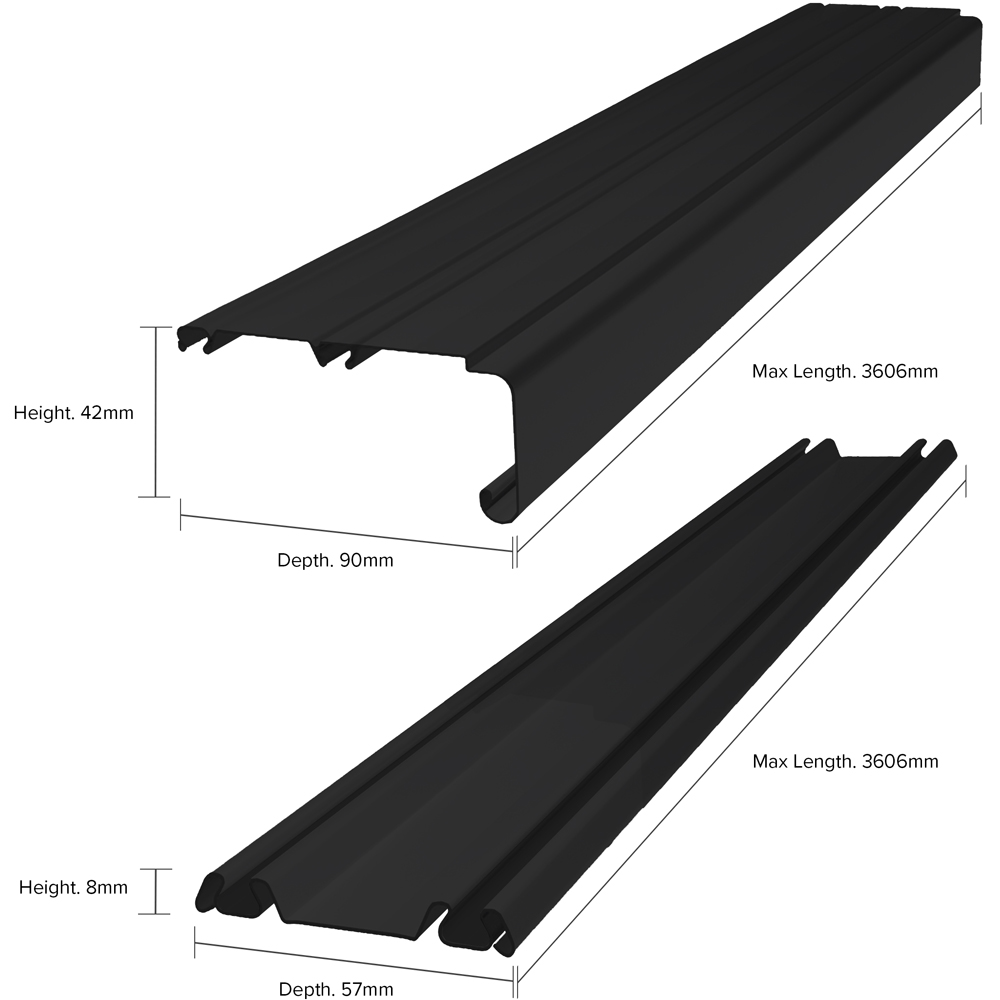 Spacepro 142 inch Sliding Wardrobe Track Set 3606mm Image 3