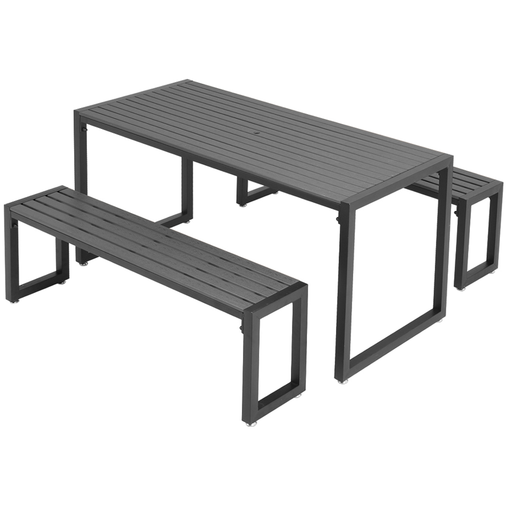 Living and Home 6 Seater Dining Table and Bench Set Image 2