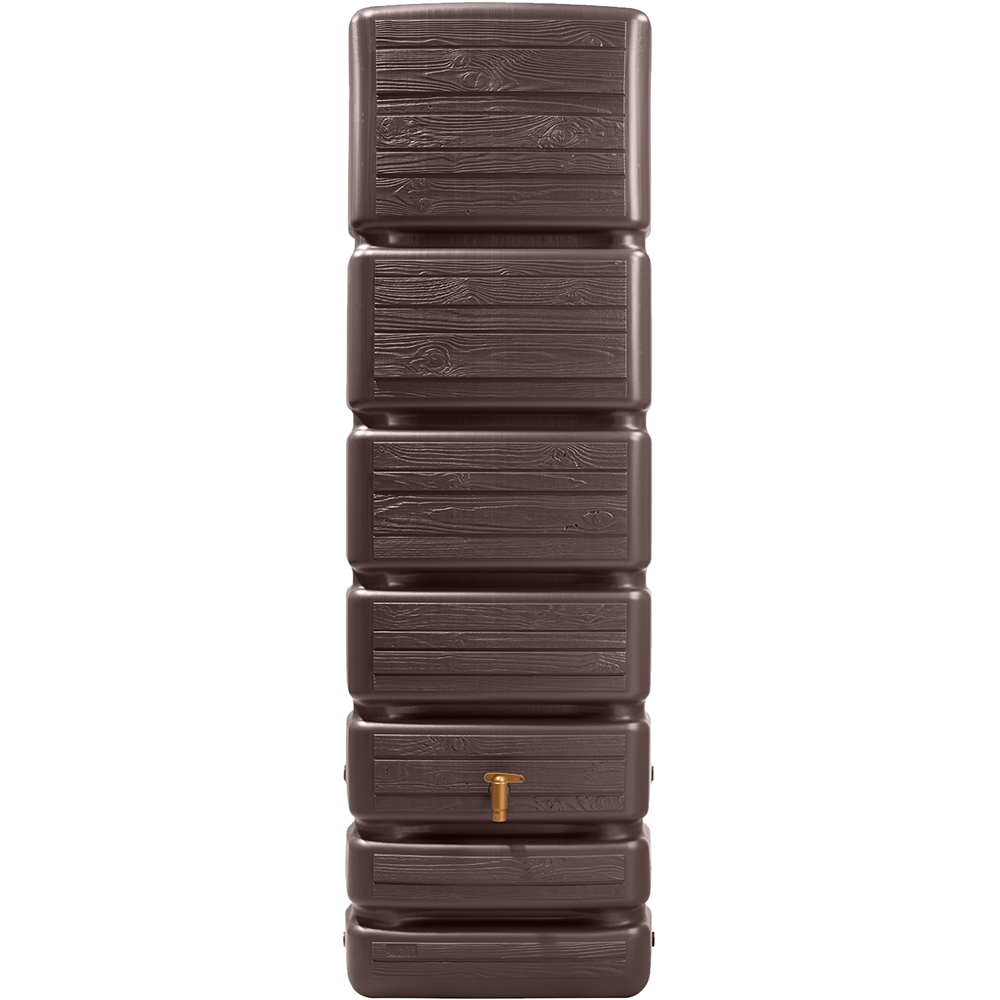 Graf Brown Tall and Slim Water Butt Tank with Tap and Diverter 350L Image 2