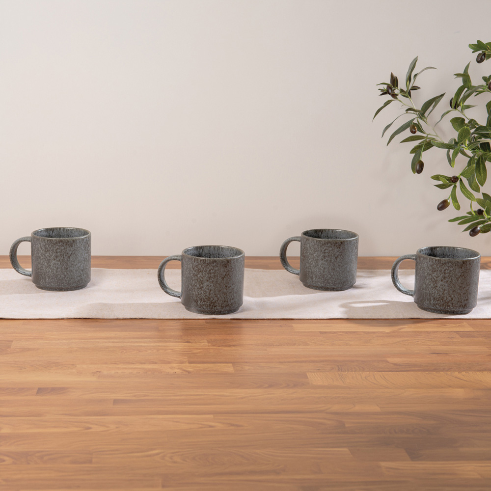 Pack of 4 Kiyora Reactive Matt Glaze Mugs Image 5