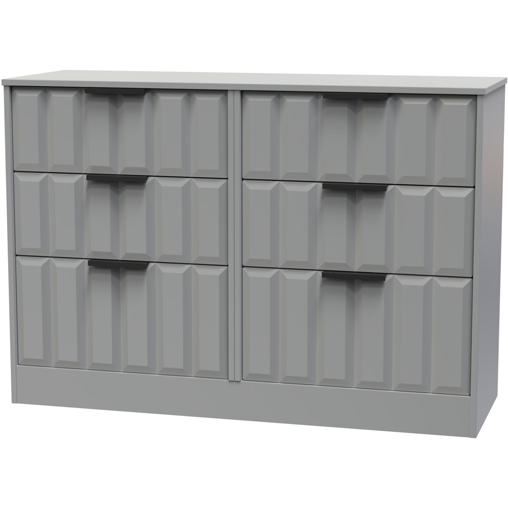 Crowndale New York 6 Drawer Dusk Grey Chest of Drawers Ready Assembled Image 2