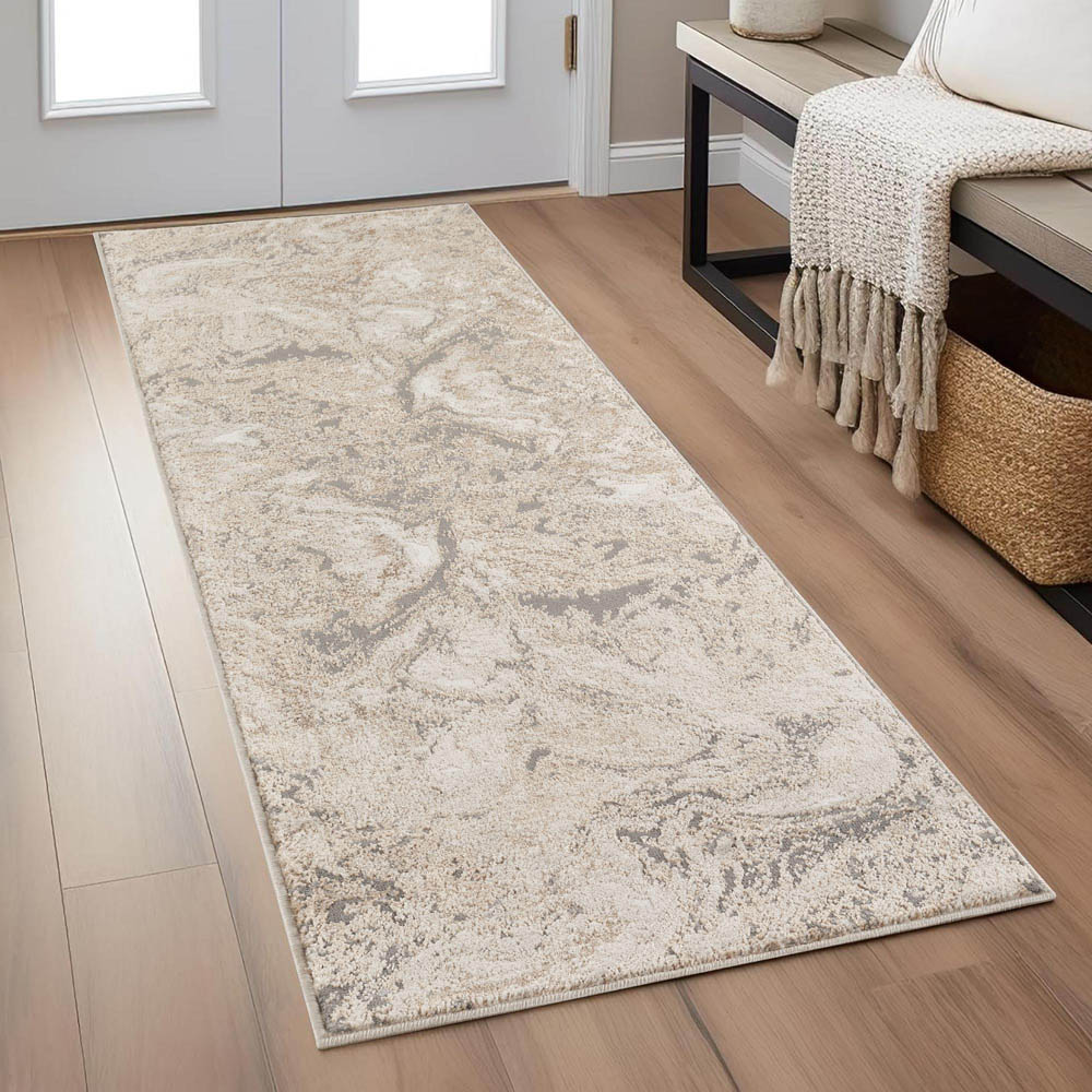 Desire Rugs Elysium Modern Abstract Action Metallic Astral Gold Rug 200 x 290cm Image 2