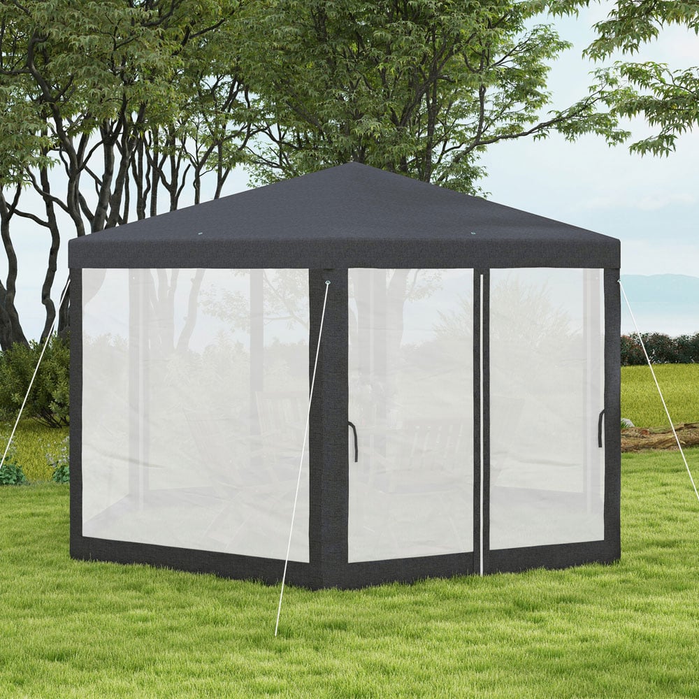 Outsunny 2 x 2m Dark Grey Hexagonal Gazebo Image 5