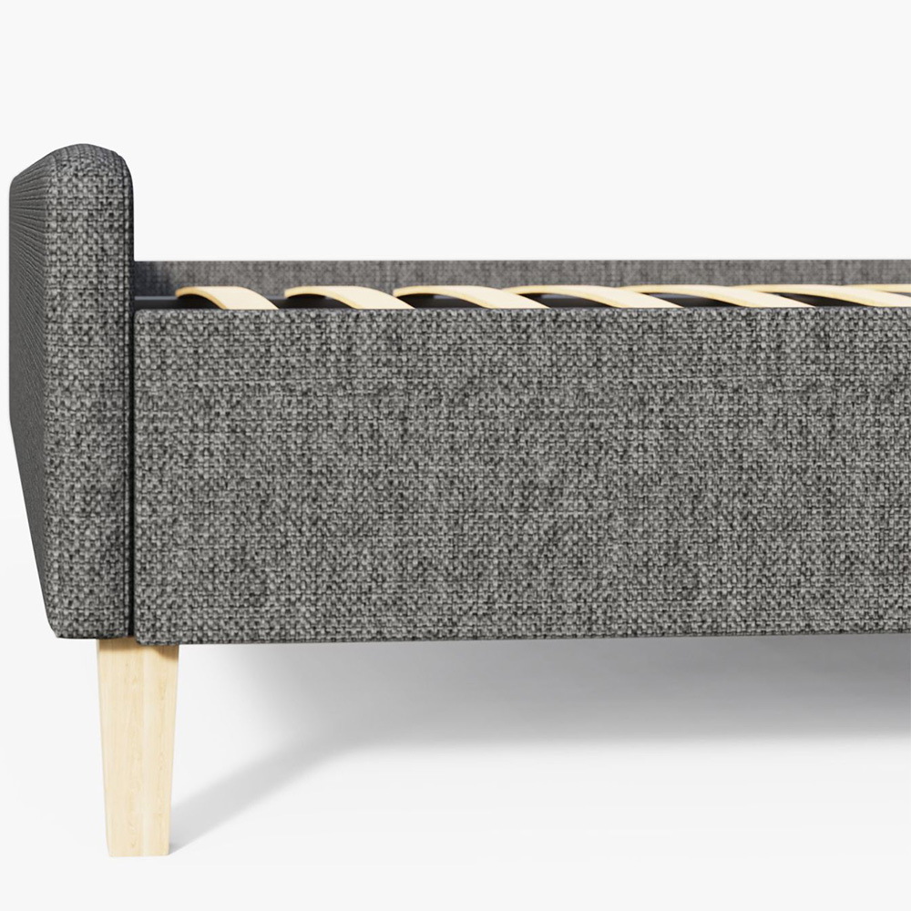 GFW Ashbourne King Size Grey Bed Frame Image 8